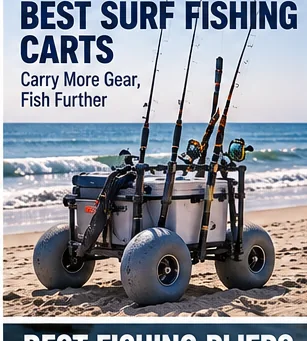 Best Surf Fishing Cart: Balloon Wheels, Rod Tubes and the Sand Test editorial fishing gear image